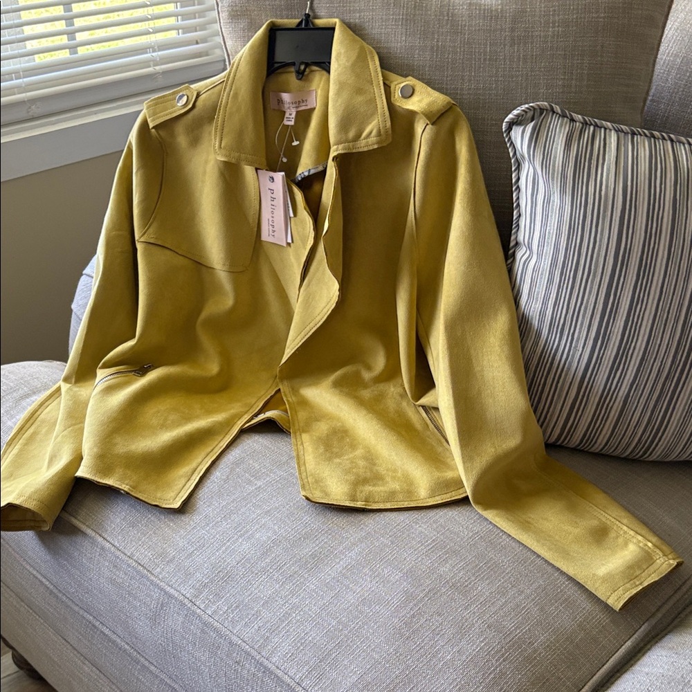 Philosophy Mustard Yellow Lightweight Blazer Jacket